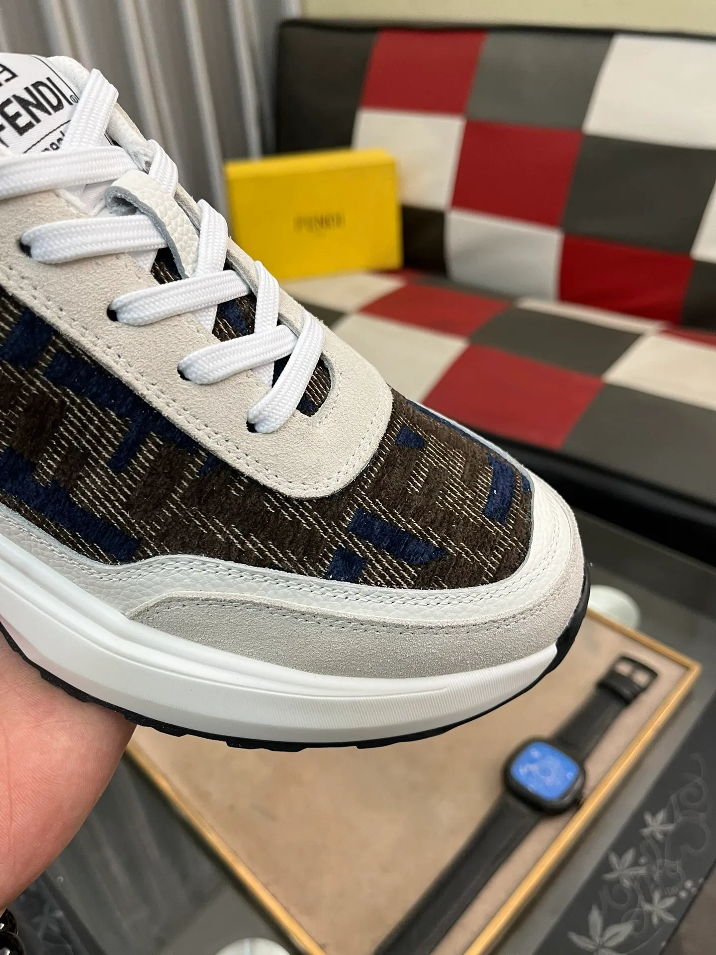 Men's Men's Shoes💰458⌚️⌚️[Fendi] Fendi's latest casual shoes for men! Available at counters simultaneously! Replica. The interior is made of top-grade sheepskin, and the original factory-supplied rubber outsole is used. Leading new fashion concepts. Matching code: 38-443️⃣Colors available